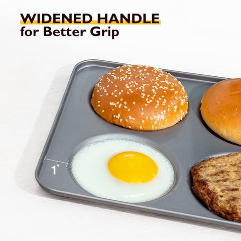 HONGBAKE pan withstands high heat up to 450F for heavy-duty baking.