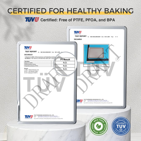 HONGBAKE heavy duty carbon steel tray in dark blue for durable, stable baking.