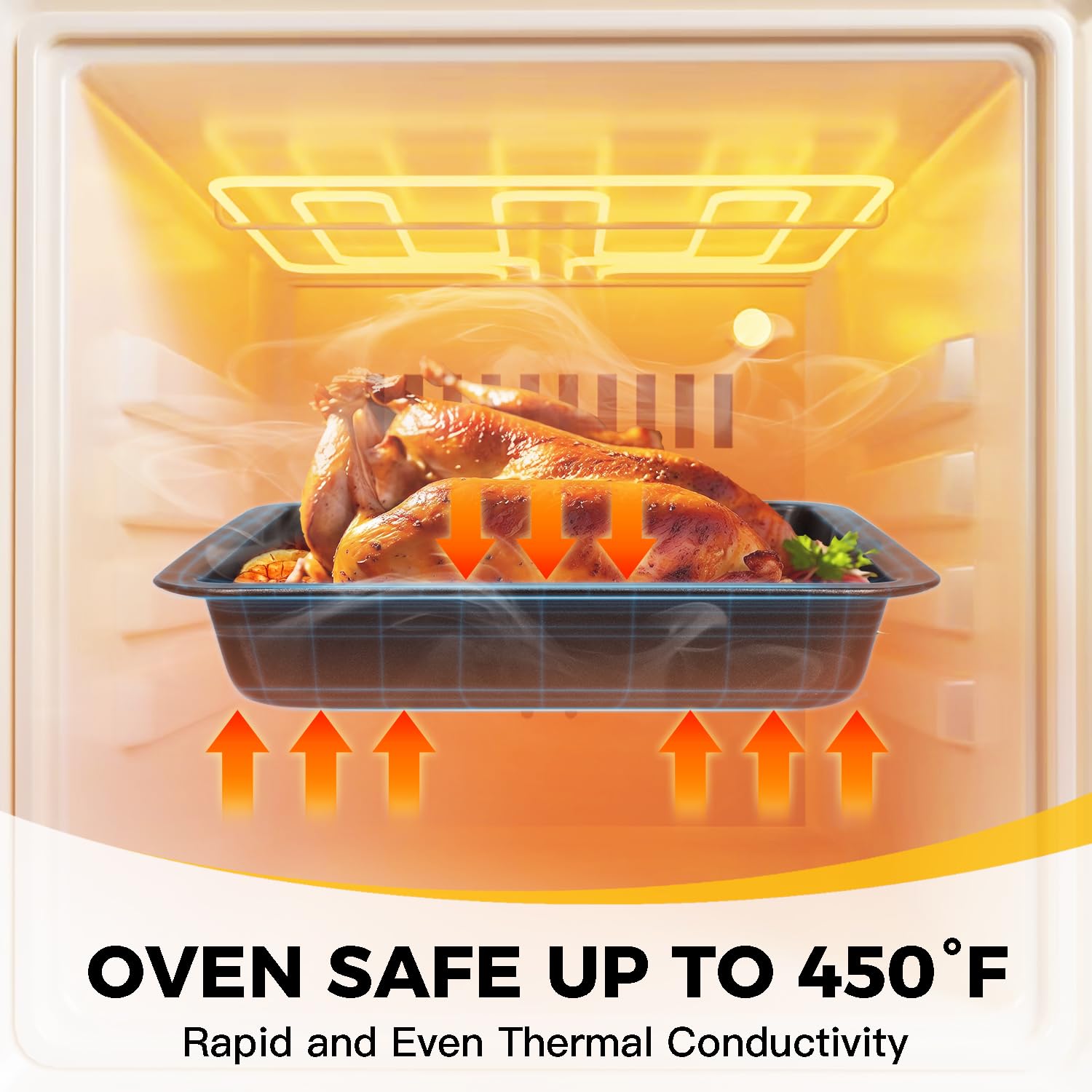 HONGBAKE heavy-gauge carbon steel ensures durability and even heat.