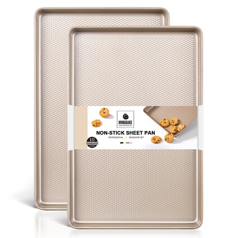 HONGBAKE jelly roll pan 15x10 with diamond texture for even baking