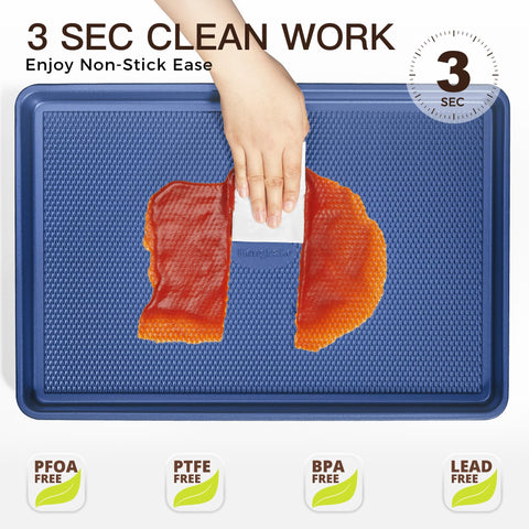 HONGBAKE jelly roll pan in dark blue ideal for pastry rolls.