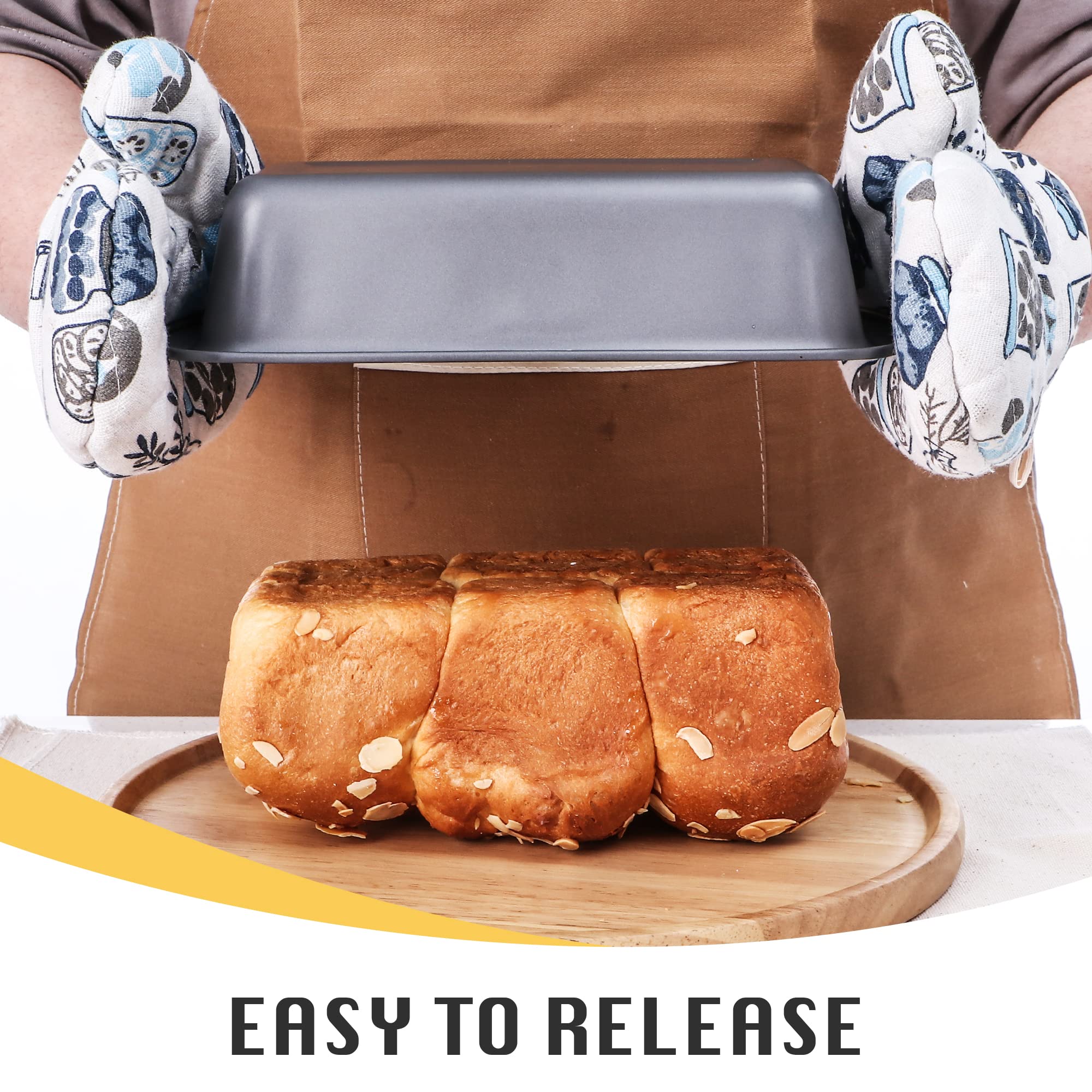 HONGBAKE nonstick coating promotes quick release and easy cleanup.