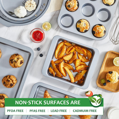 HongBAKE muffin pan bakes uniform cupcakes with balanced browning