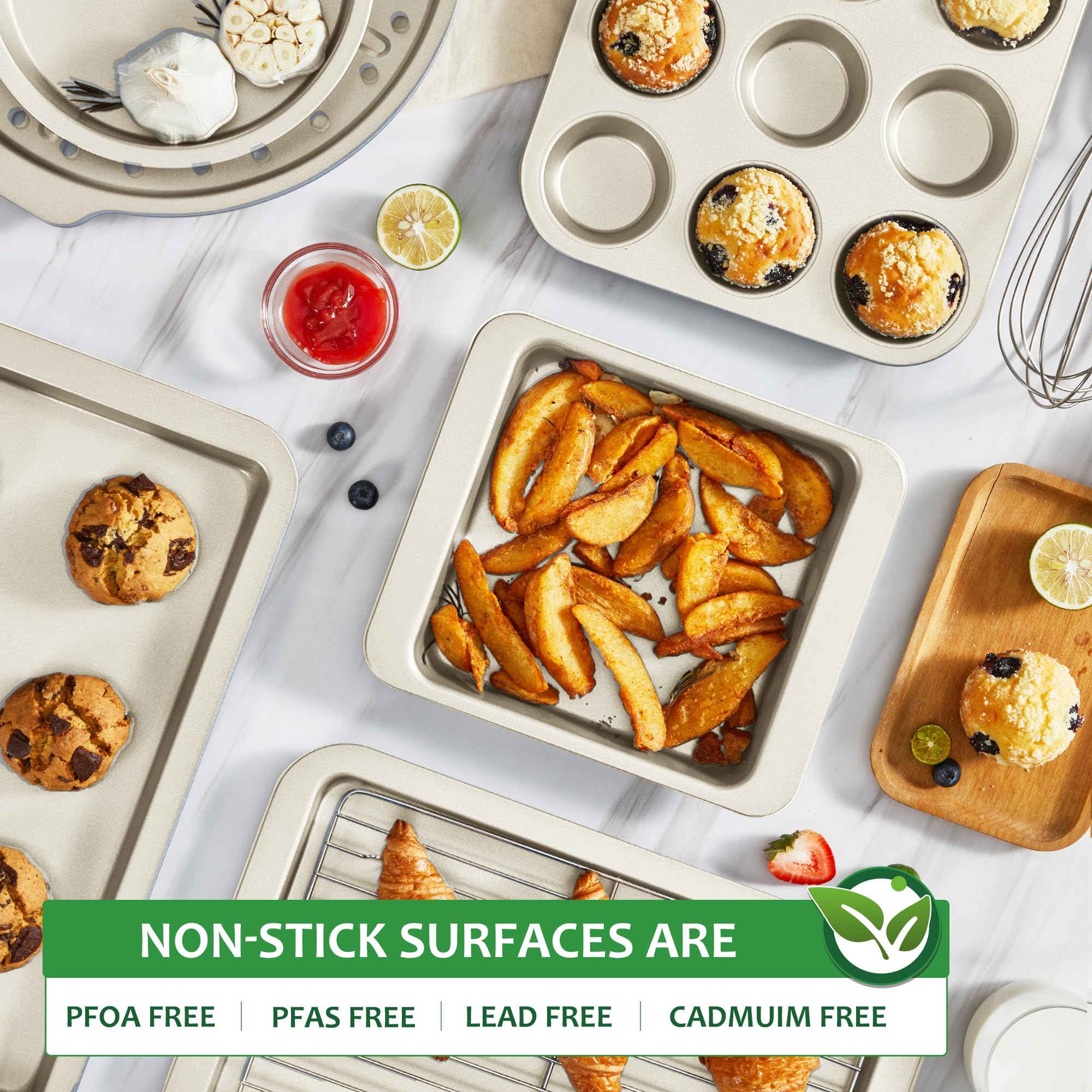 HONGBAKE nonstick coating ensures easy release and simple cleanup.