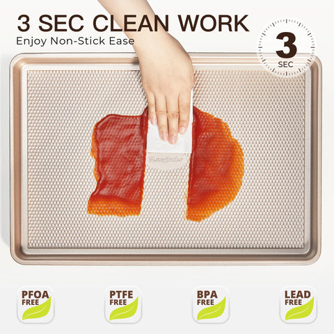 HONGBAKE nonstick coating provides easy release and simple cleanup.