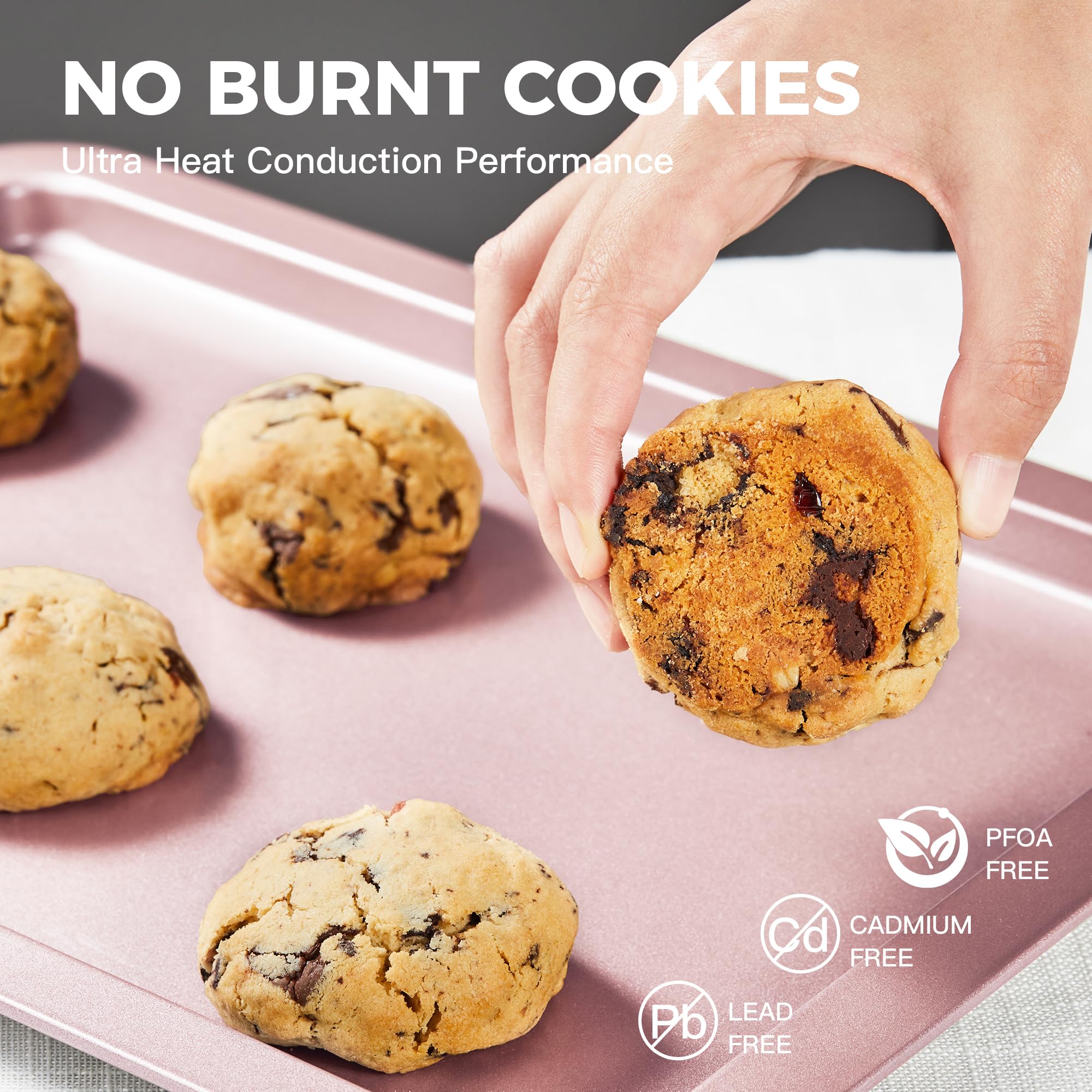 HongBAKE nonstick oven pan features easy food release.
