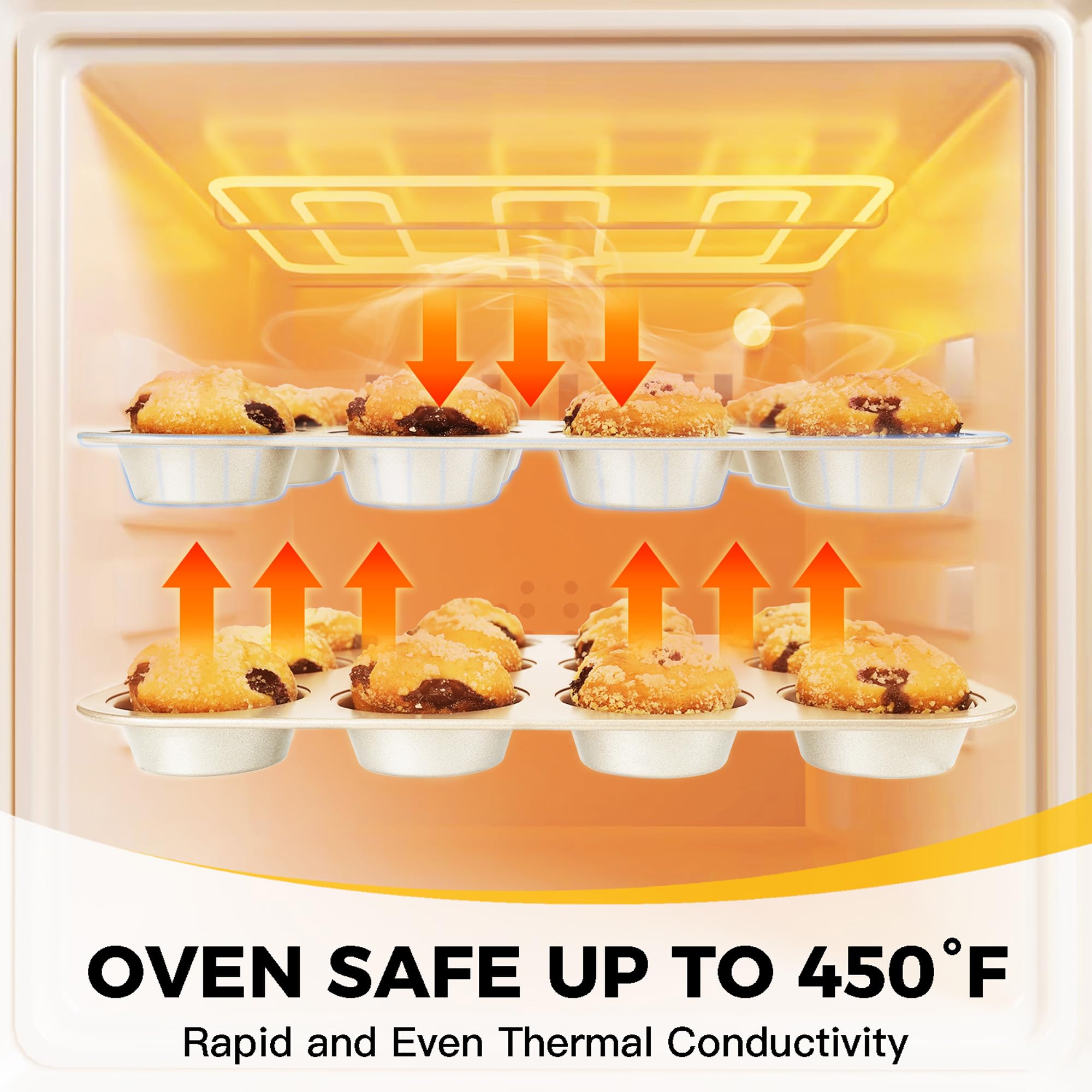 HONGBAKE 450°F oven-safe bakeware suitable for roasting and baking.