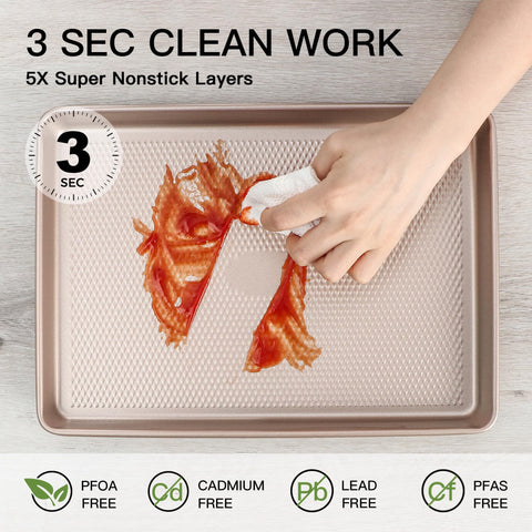 HONGBAKE oven-safe jelly roll pan up to 450°F