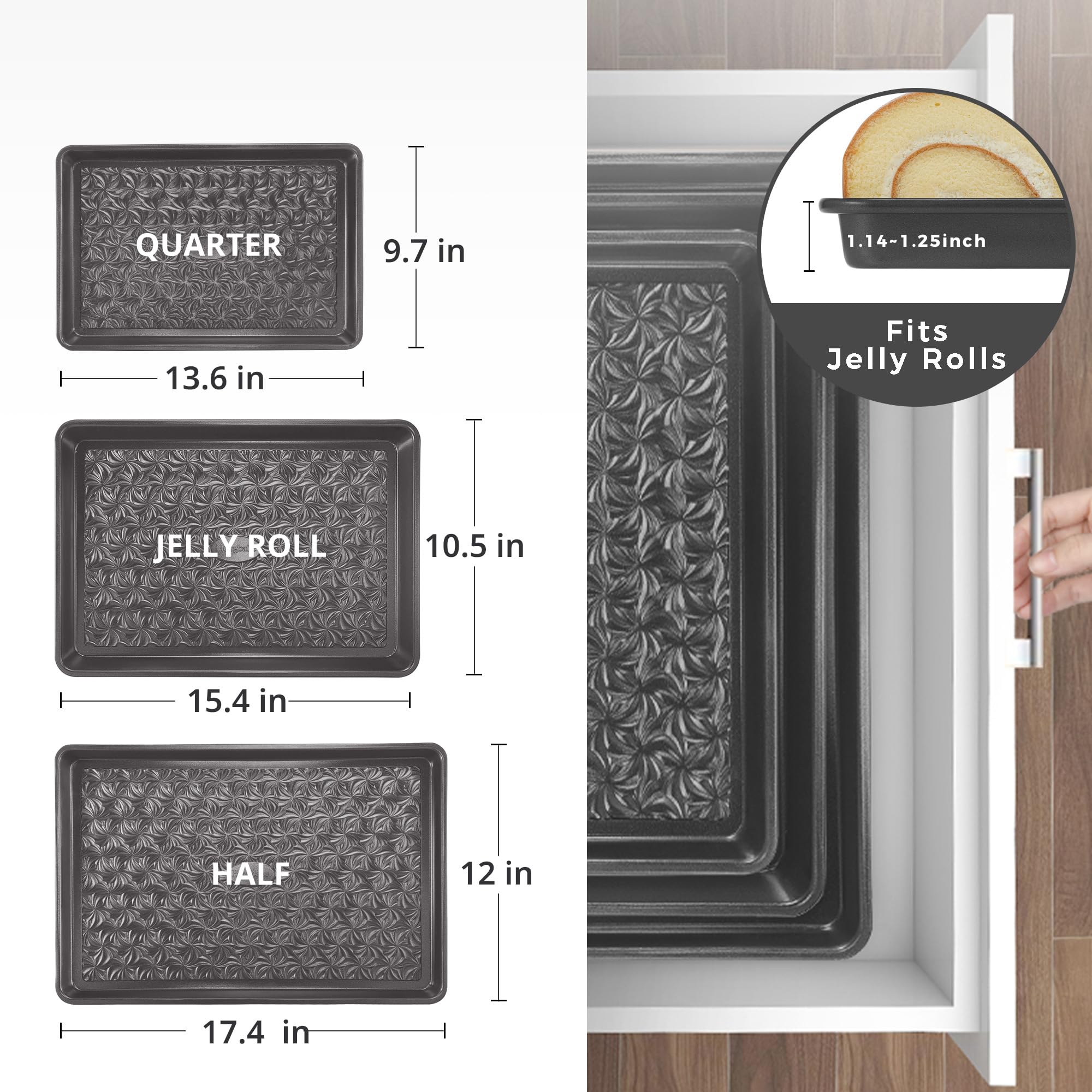 Hongbake oven trays set versatile for baking and roasting tasks