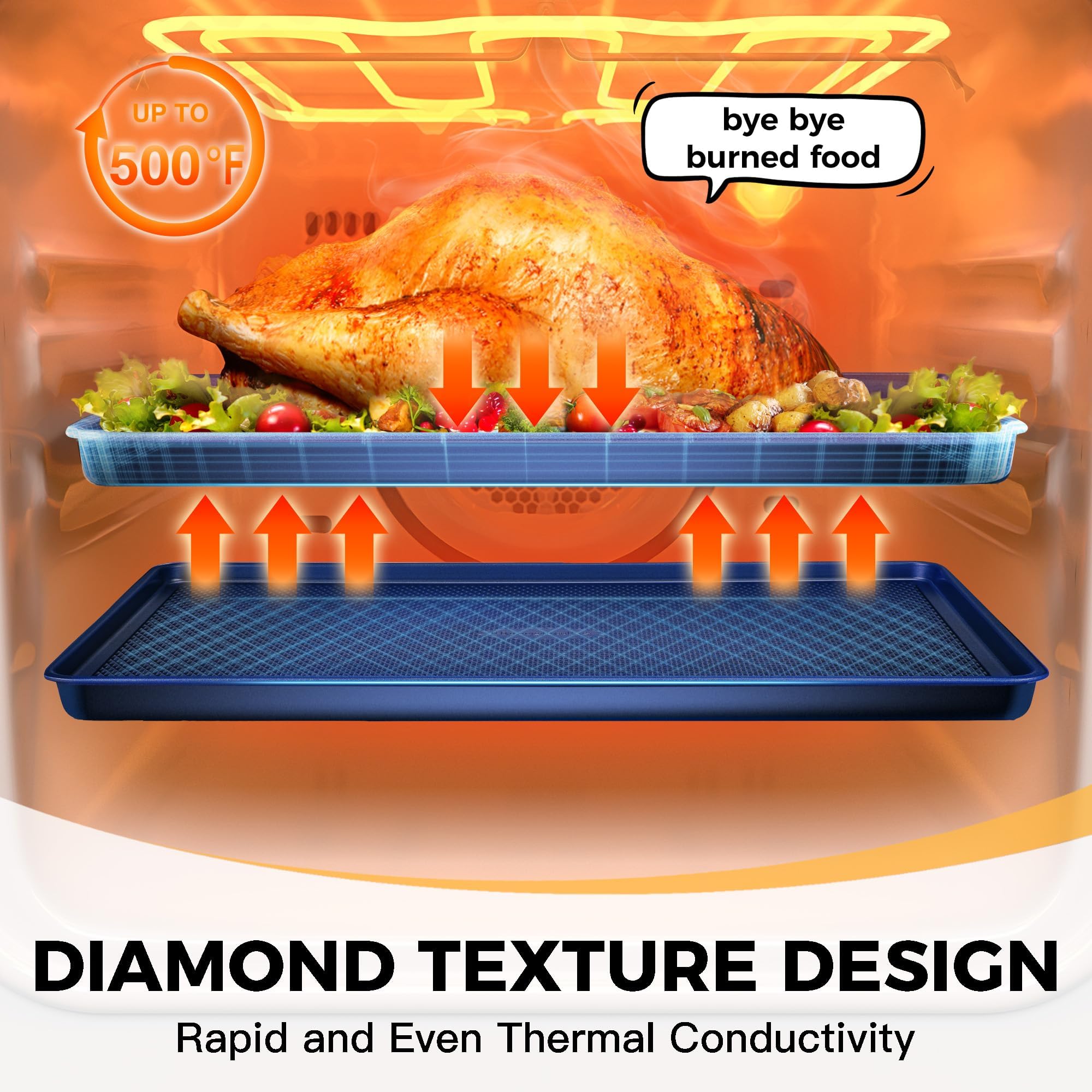 HONGBAKE pastry baking tray in dark blue for creative desserts.