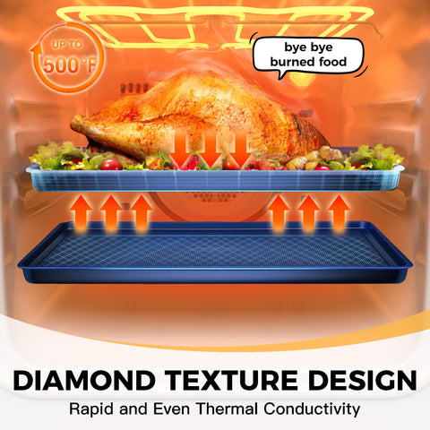HONGBAKE pastry baking tray in dark blue for creative desserts.
