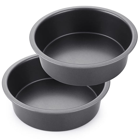 HONGBAKE round cake pan 8inch top view for even heat distribution and layered cakes
