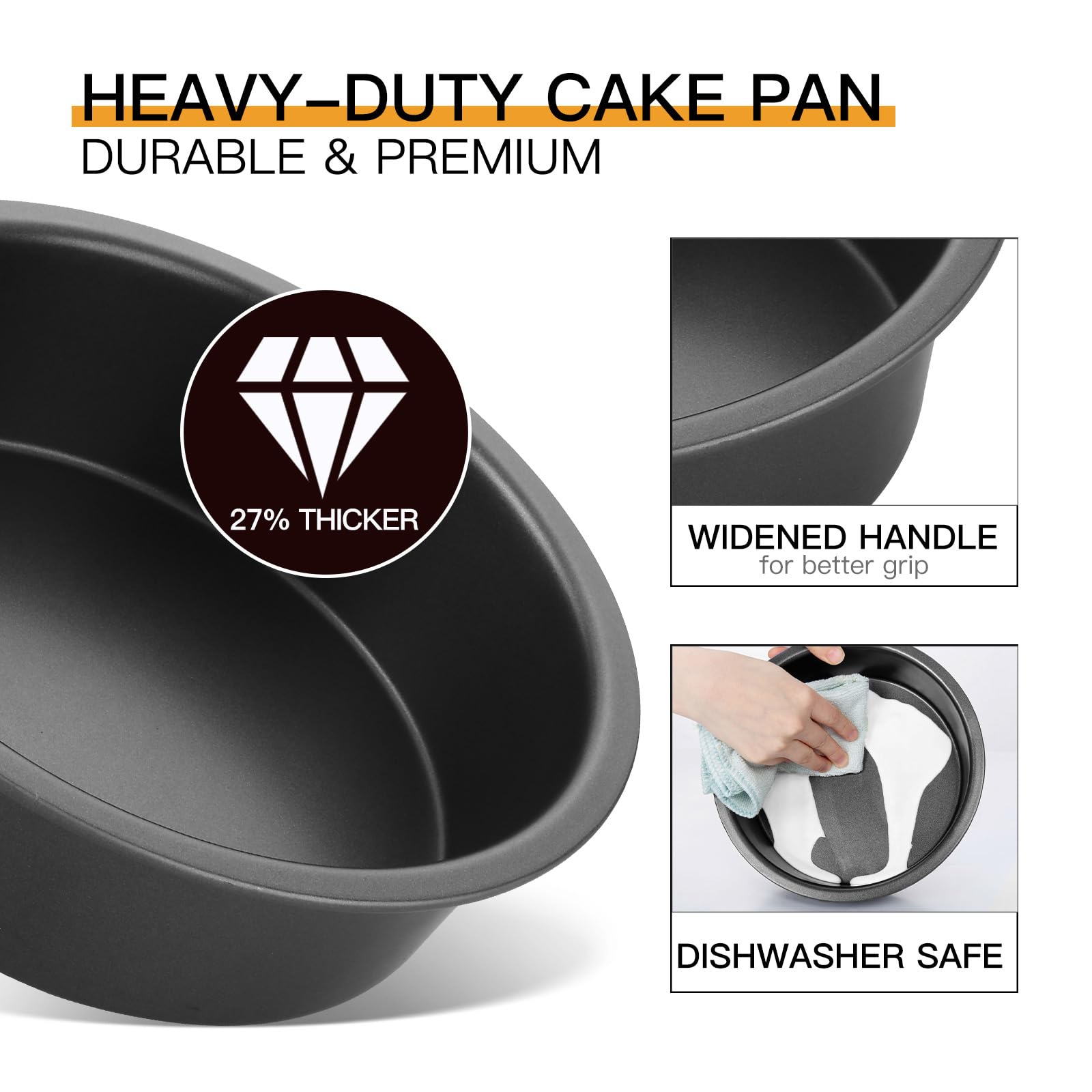 HONGBAKE heavy-gauge carbon steel ensures durability and even heat