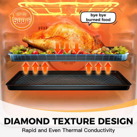 HONGBAKE smooth nonstick surface resists sticking and simplifies cleanup.