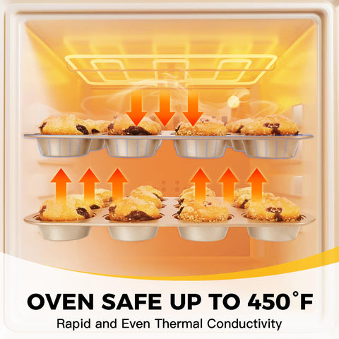 Hongbake muffin pan standard size ensures even bake and release.