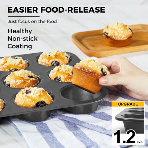 HONGBAKE two-pack muffin pan for convenient batch baking.
