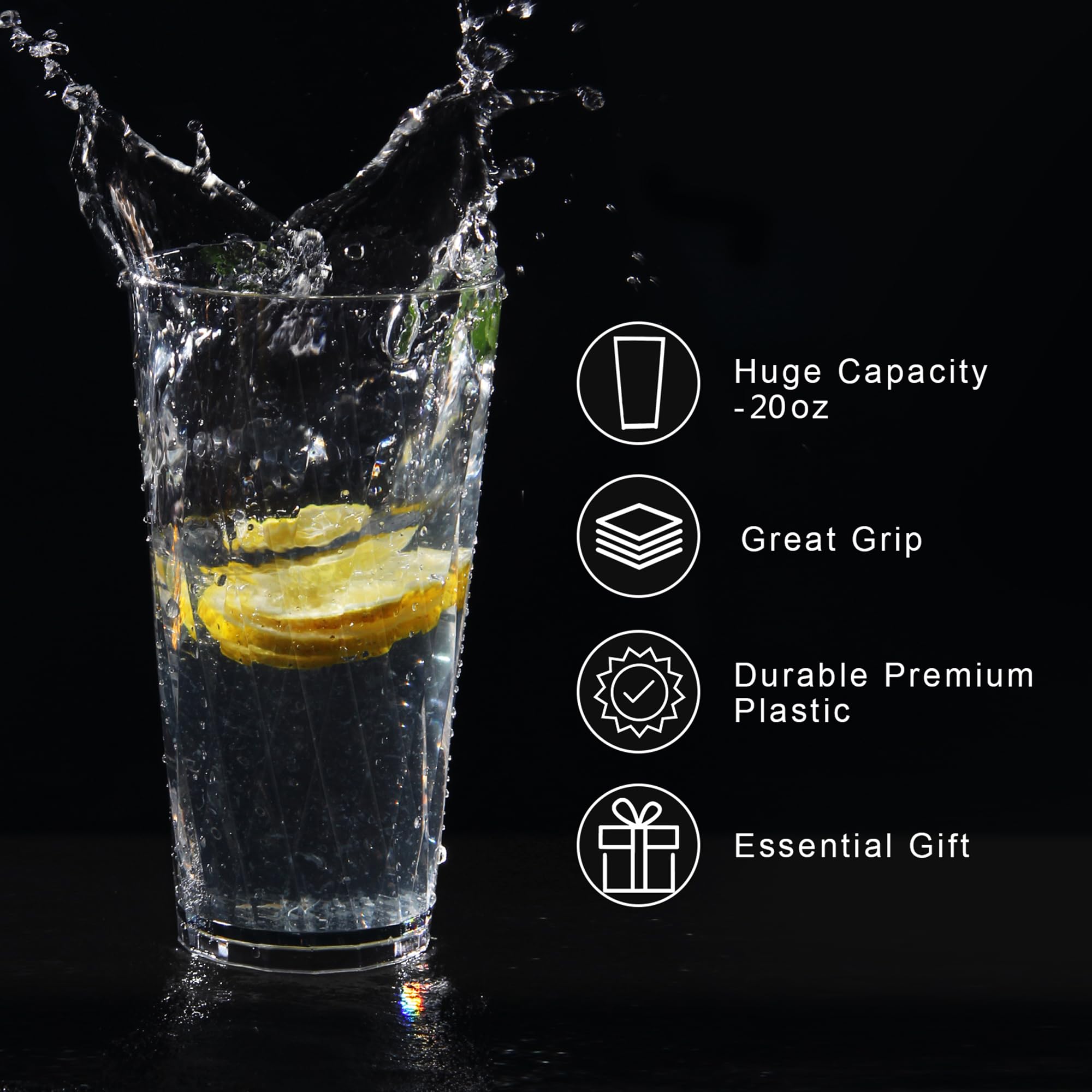 Hongboli dishwasher-safe plastic glasses easy cleanup.