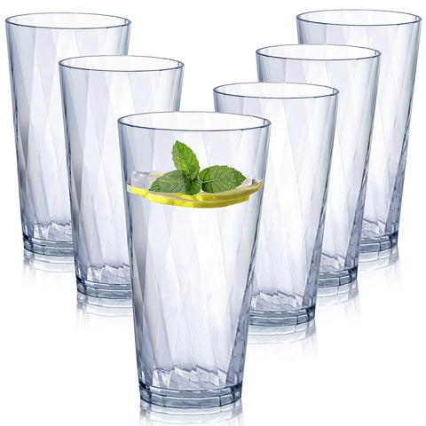 Hongboli unbreakable plastic glasses 20oz set for everyday use.