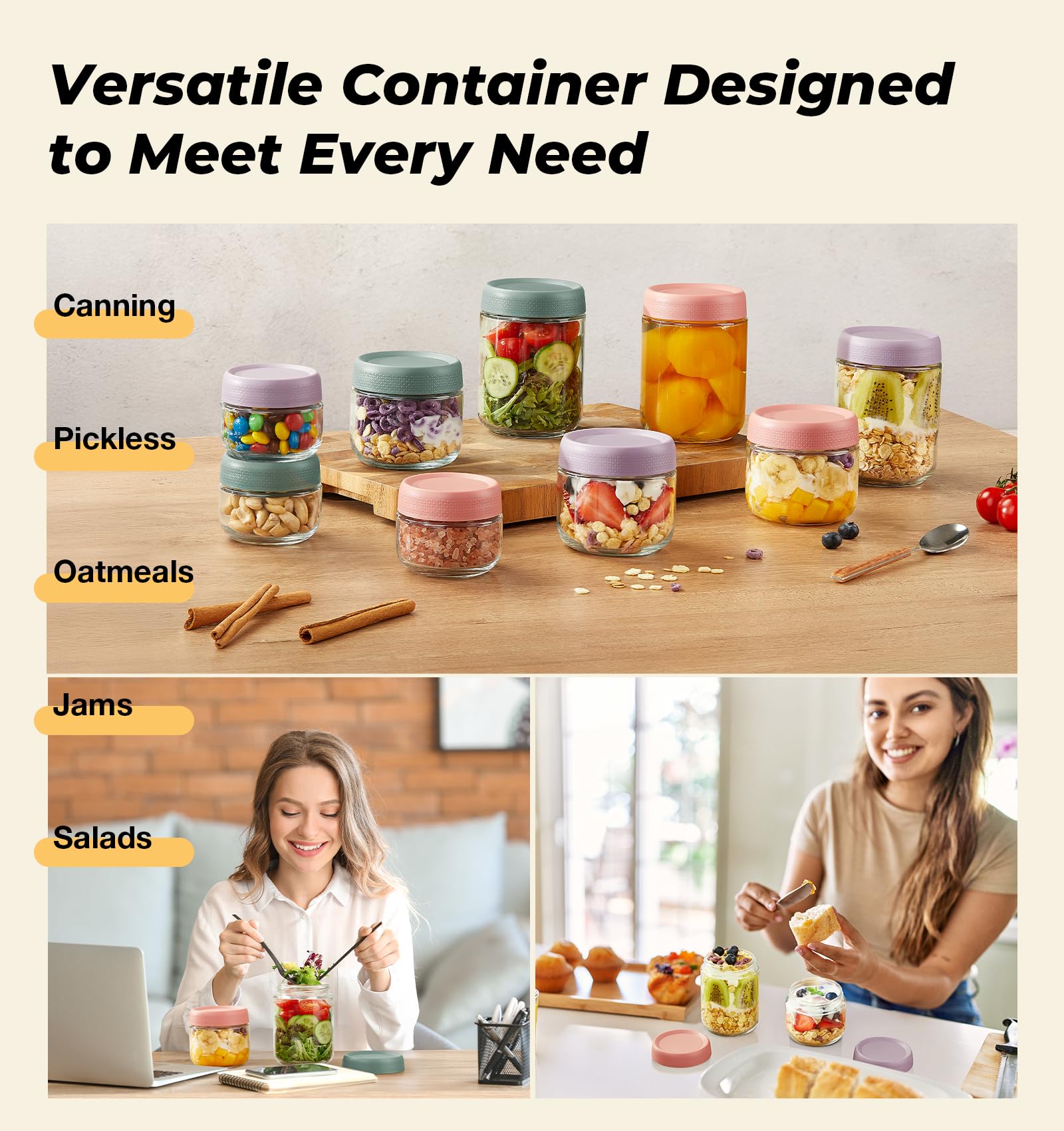 Hongqu US stackable design saves pantry space.