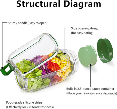 HongzyFirm vertical layering design preserves greens and toppings until mixing.