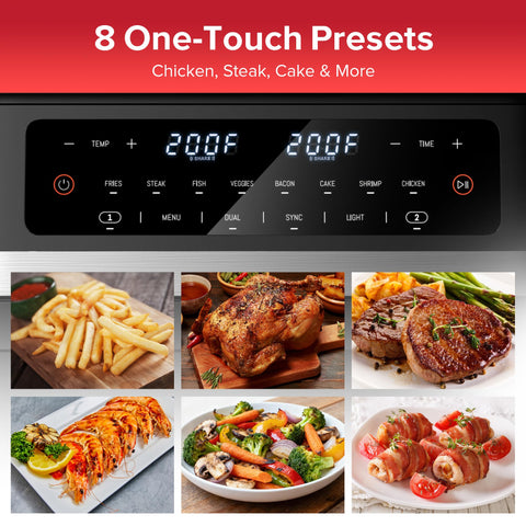 HoninJoy SYNC & DUAL technology enables two-zone cooking simultaneously