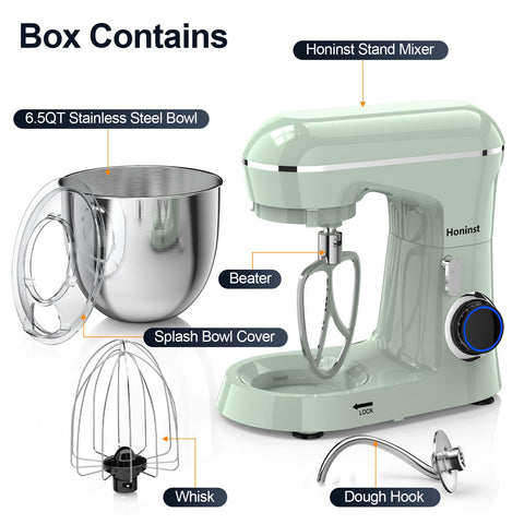 Honinst 6.5QT bowl for large batches of dough and batter.
