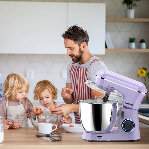 Honinst anti-slip feet stabilize the mixer during operation.