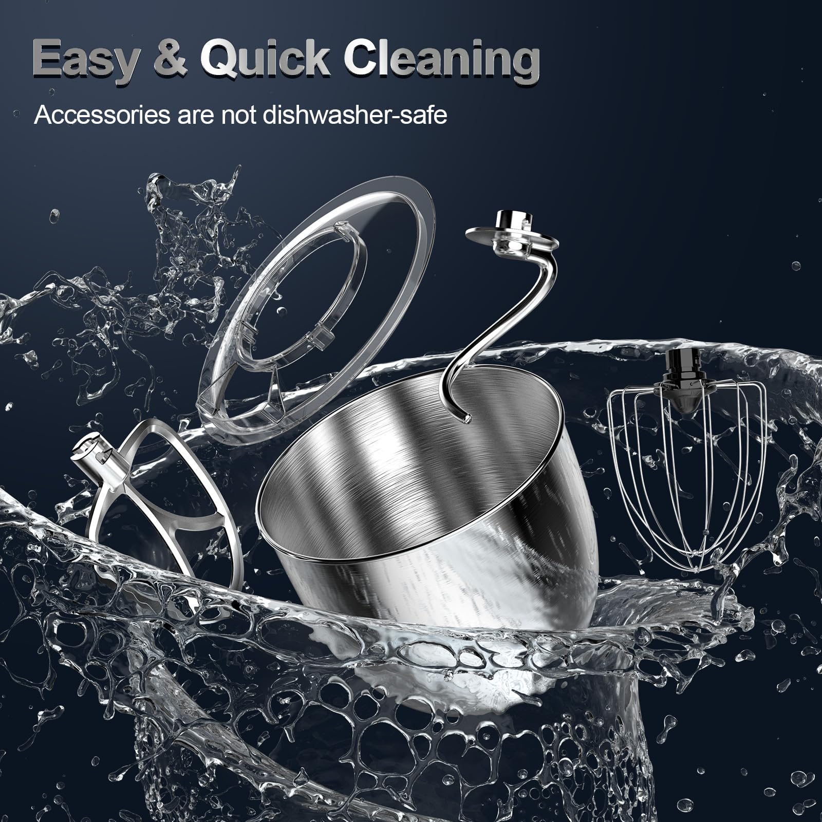Honinst whisk attachment creates light and airy textures.