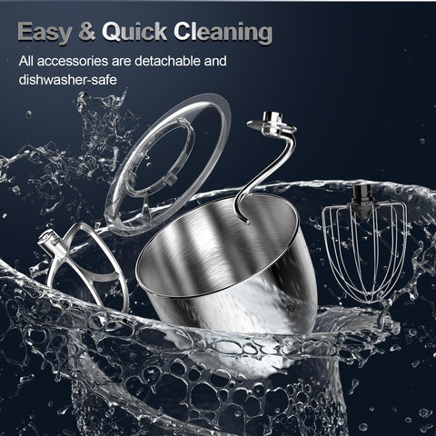Honinst whisk attachment creates fluffy whipped cream and batters.