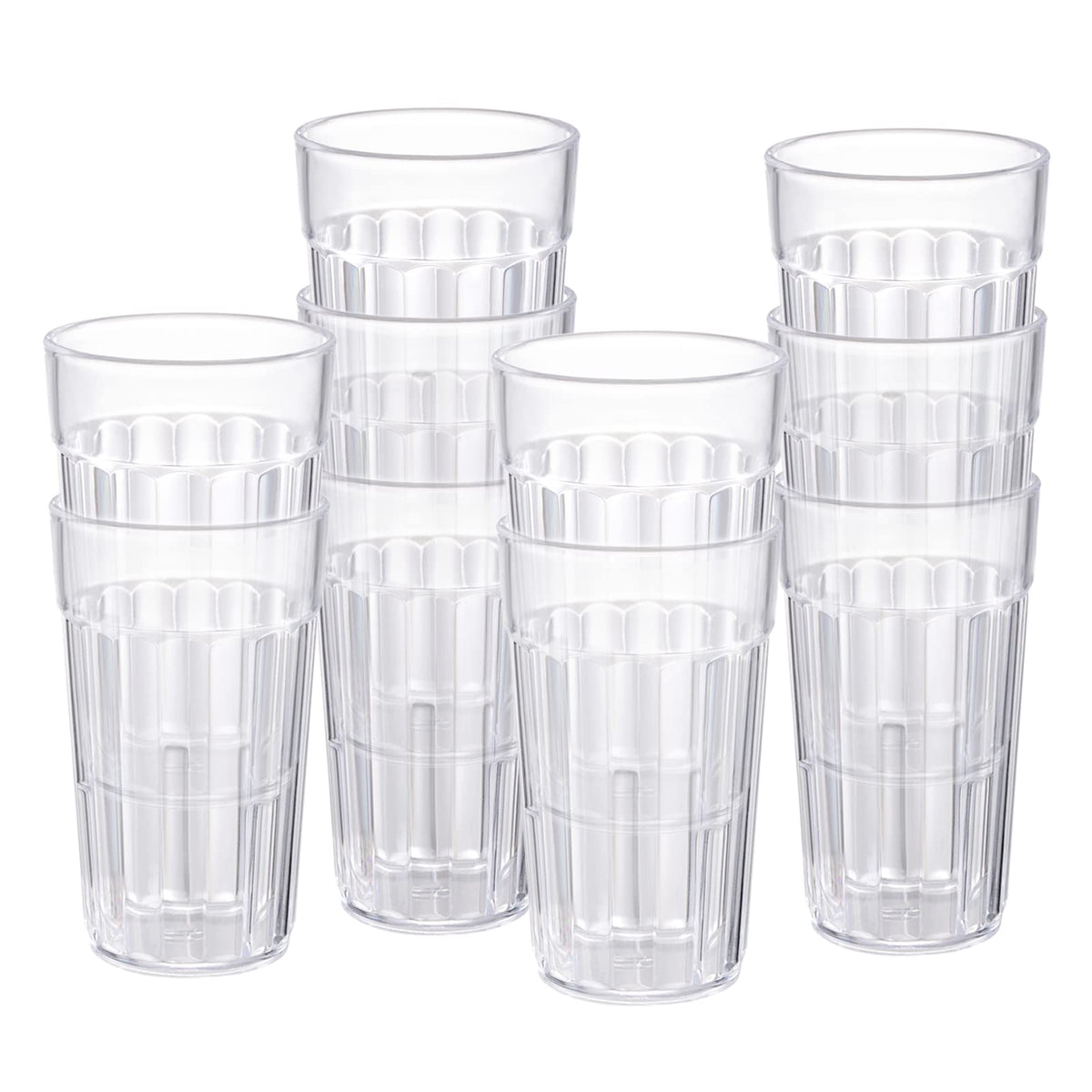 Honla 10 oz small drinking glasses in five colors, ideal for kids and family meals.