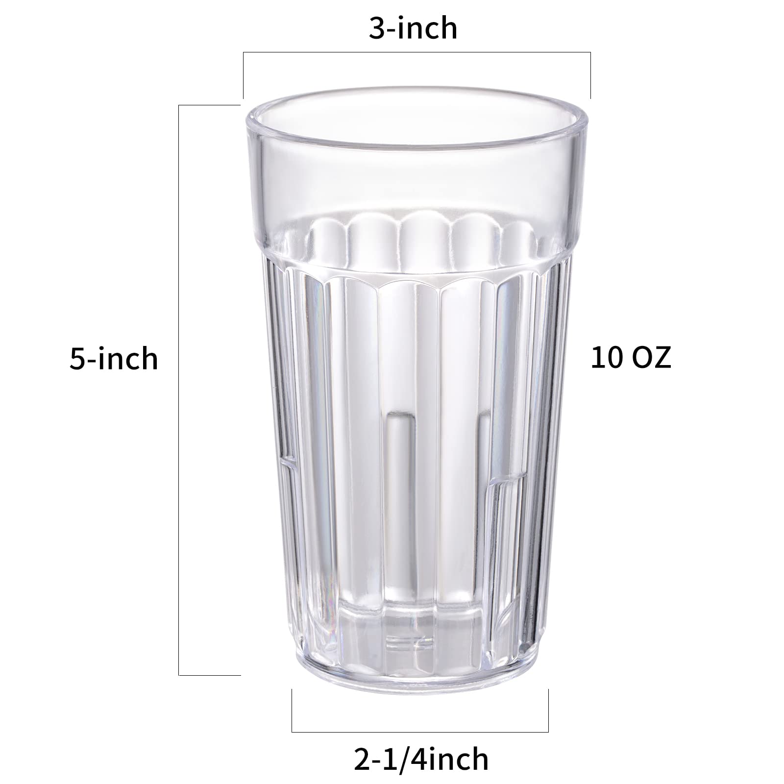 Honla stackable, durable plastic glasses save space and reduce breakage at parties.