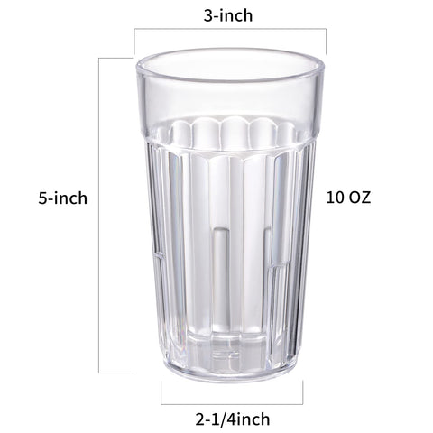 Honla stackable, durable plastic glasses save space and reduce breakage at parties.
