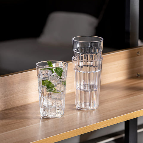Honla textured grip 10oz glasses provide secure handling for kids and adults.