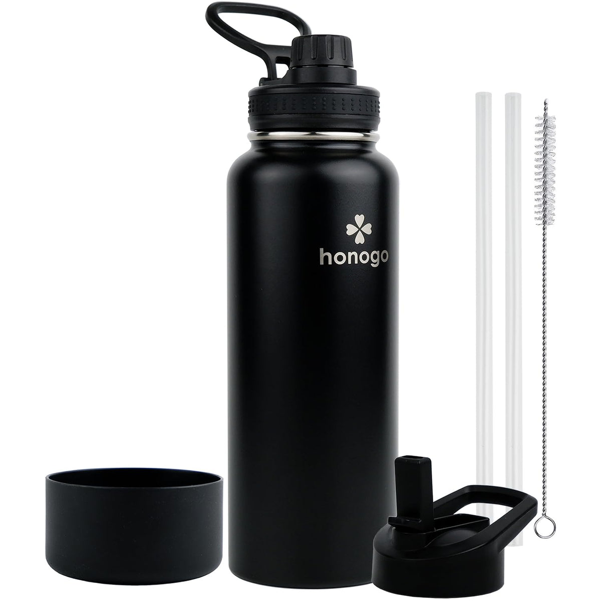 Honogo 40oz bottle with wide mouth for easy filling and quick cleaning.