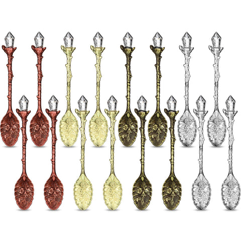 Honoson crystal-decorated retro coffee spoon for festive table setting.