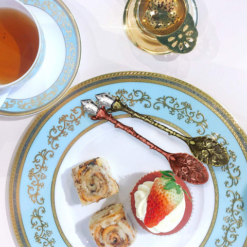 Honoson crystal-decorated retro coffee spoon for witch-themed parties.