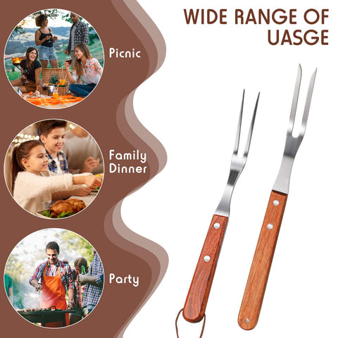 Honoson two-piece set offers versatile kitchen and barbecue carving options.