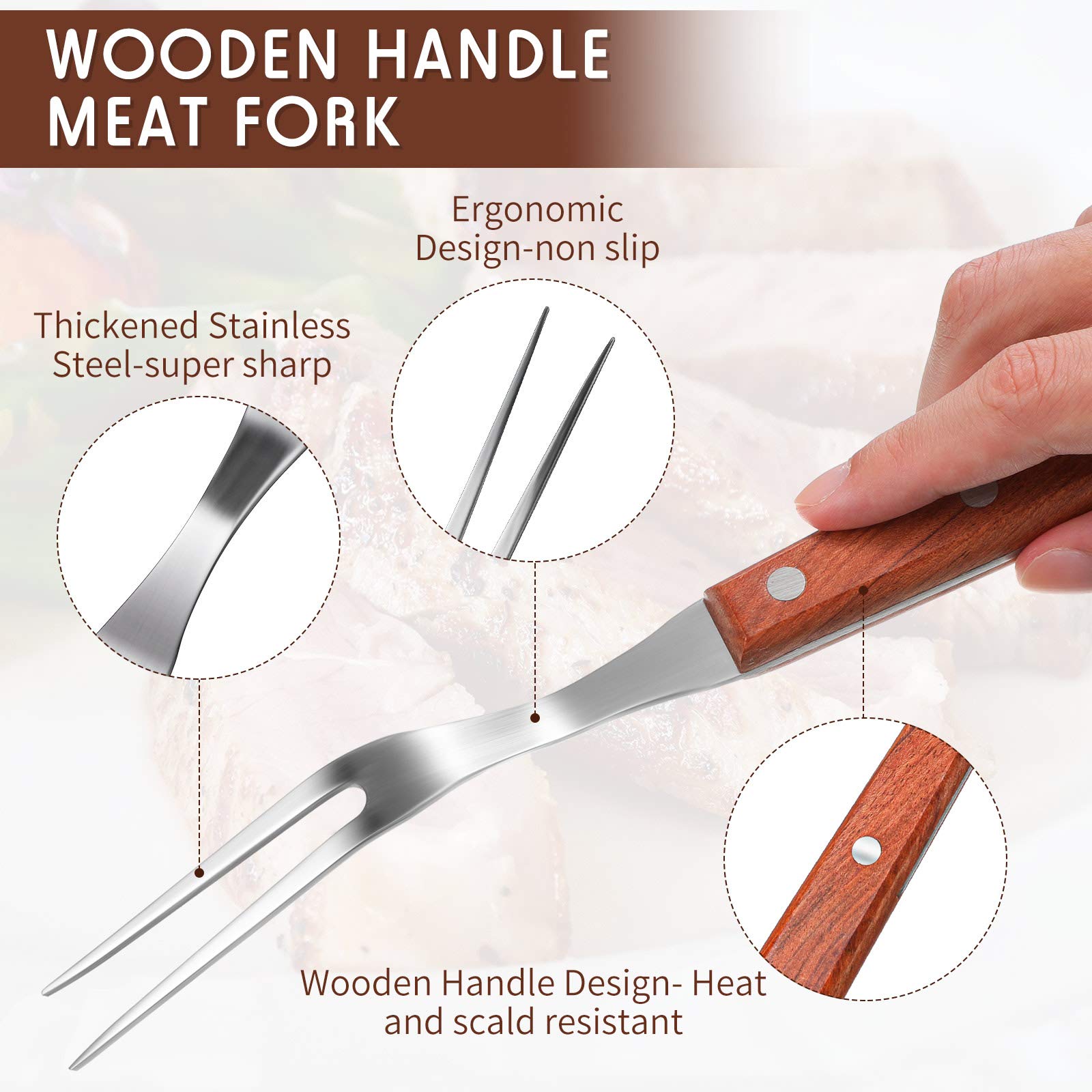 Honoson stainless steel head close-up shows durable carving edge.