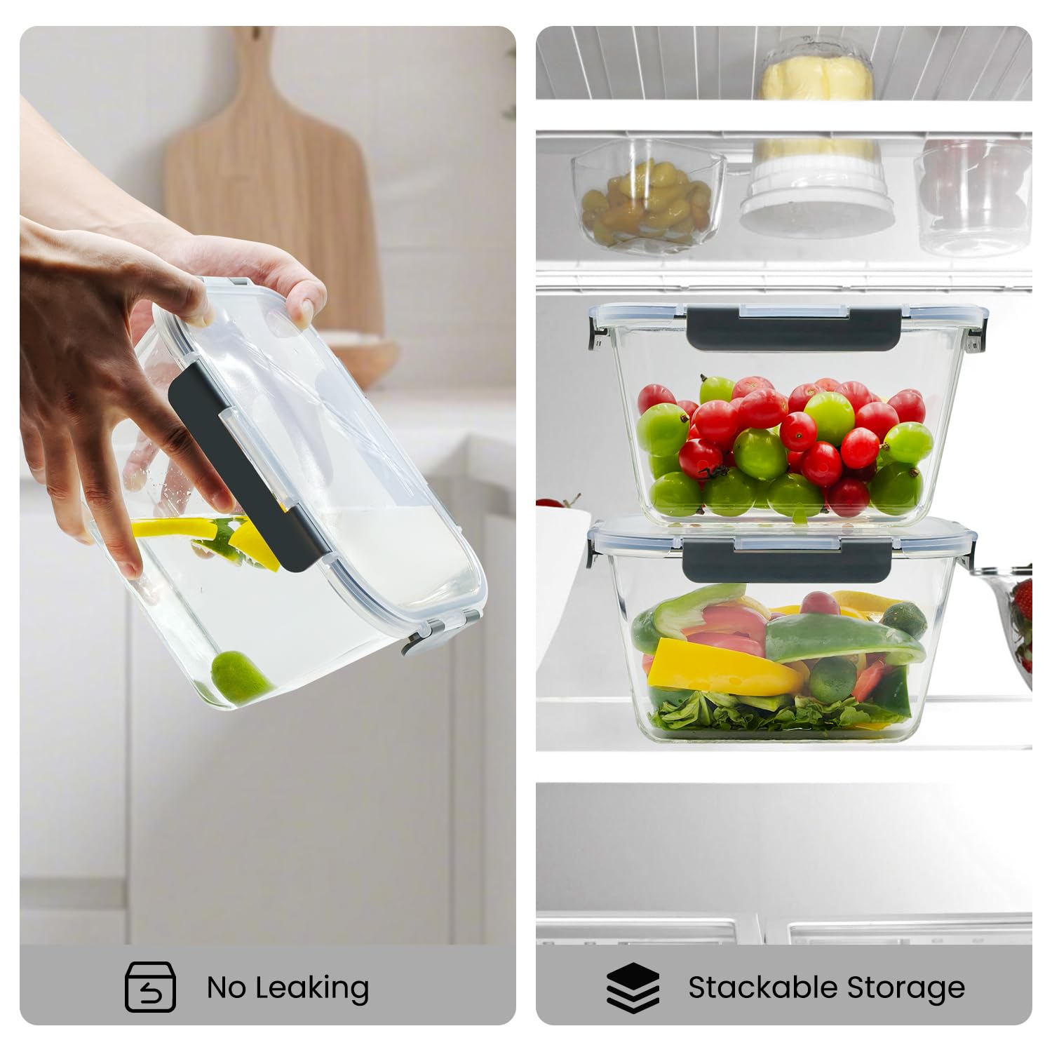 Hontent borosilicate glass is sturdy and safe for diverse foods.