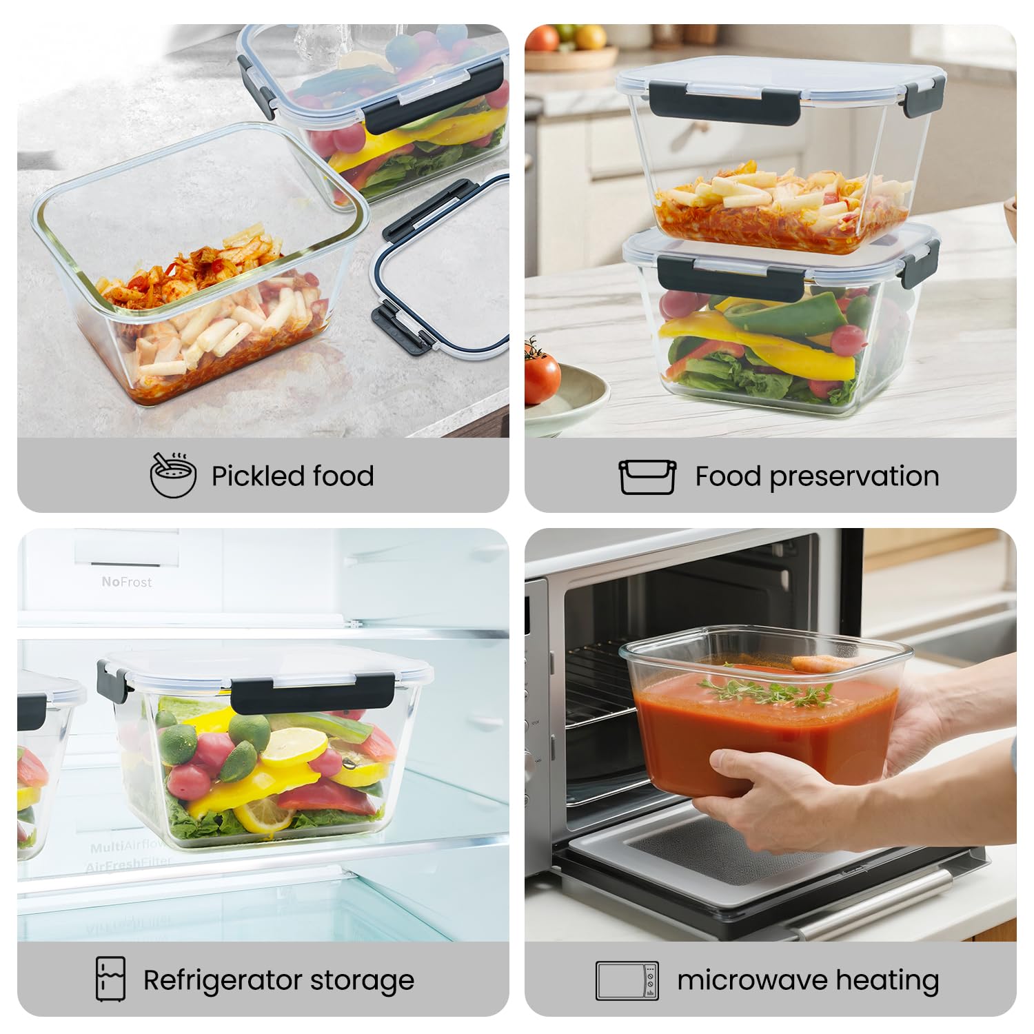 Hontent rotisserie chicken storage for convenient meal prep.