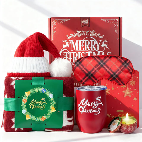 Honxicur Christmas gift set tumbler 12oz with double-wall insulation for on-the-go warmth.