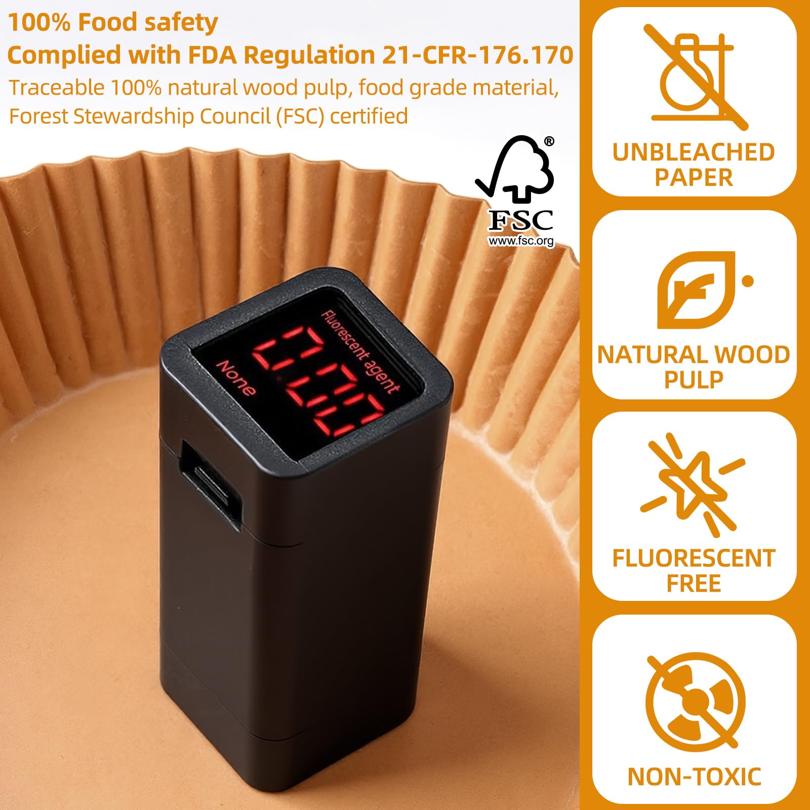 HONYAO non-stick oil-proof liner keeps foods intact and flavors clean