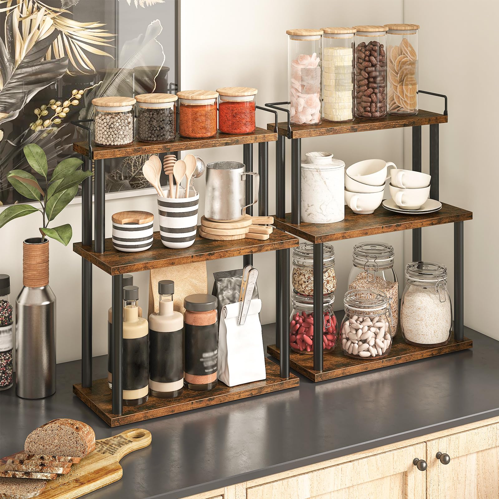 HOOBRO 3-tier organizer side view showing compact corner fit