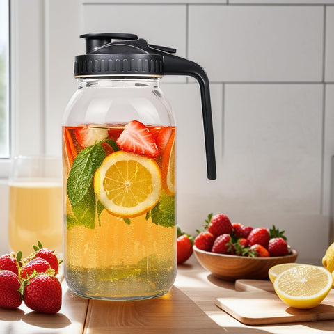 Hoofess wide-mouth 64oz pitcher allows easy filling and cleaning.