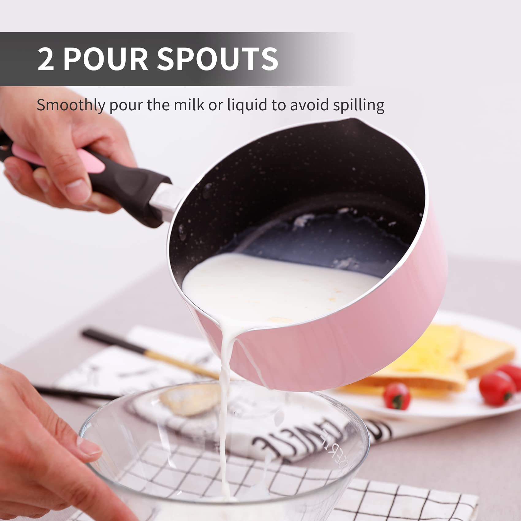 HooJay ergonomic heat-resistant handle for safe, comfortable gripping.