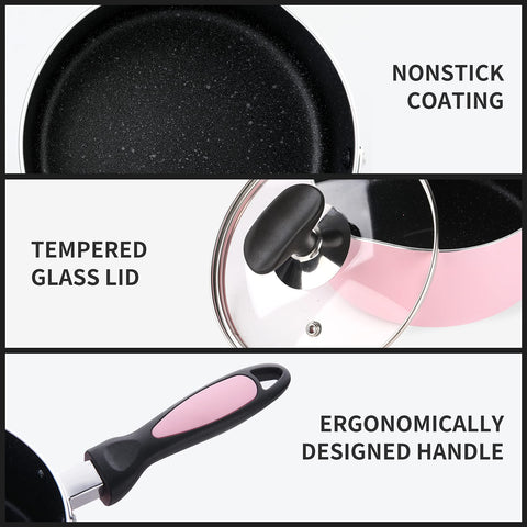 HooJay tempered glass lid provides visibility and secure sealing.
