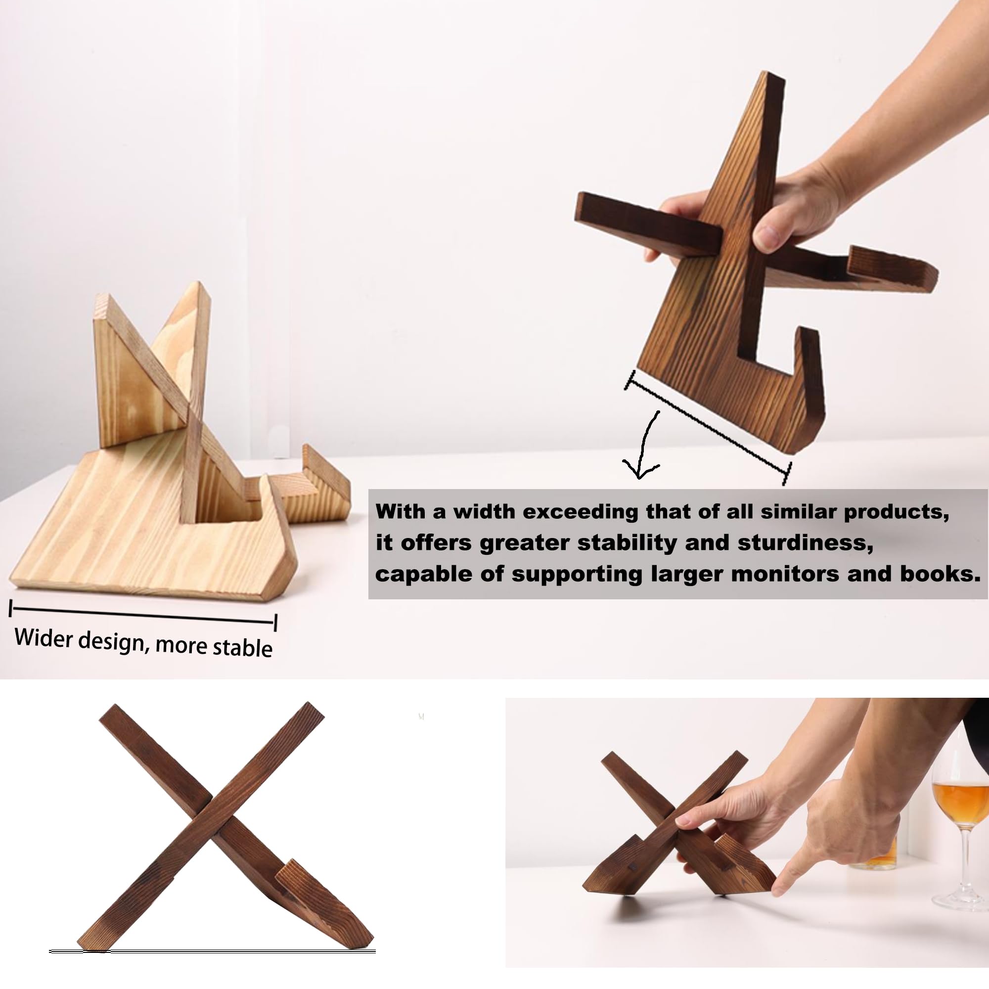 HOOKMEMO foldable stand saves counter space when stored