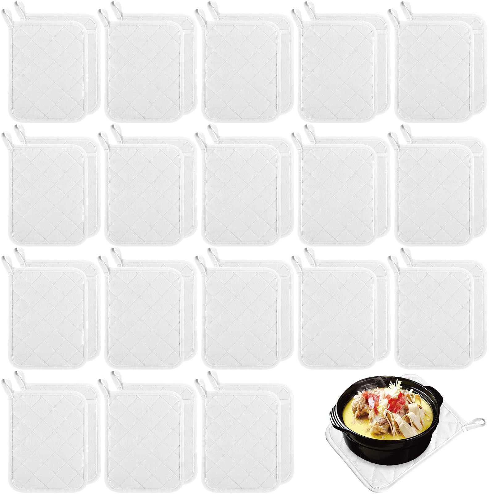 Hoolerry bulk 20-piece pot holders set for daily kitchen use