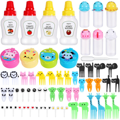 Hoolerry condiment squeeze bottles set with four kid-friendly shapes for easy sauce control