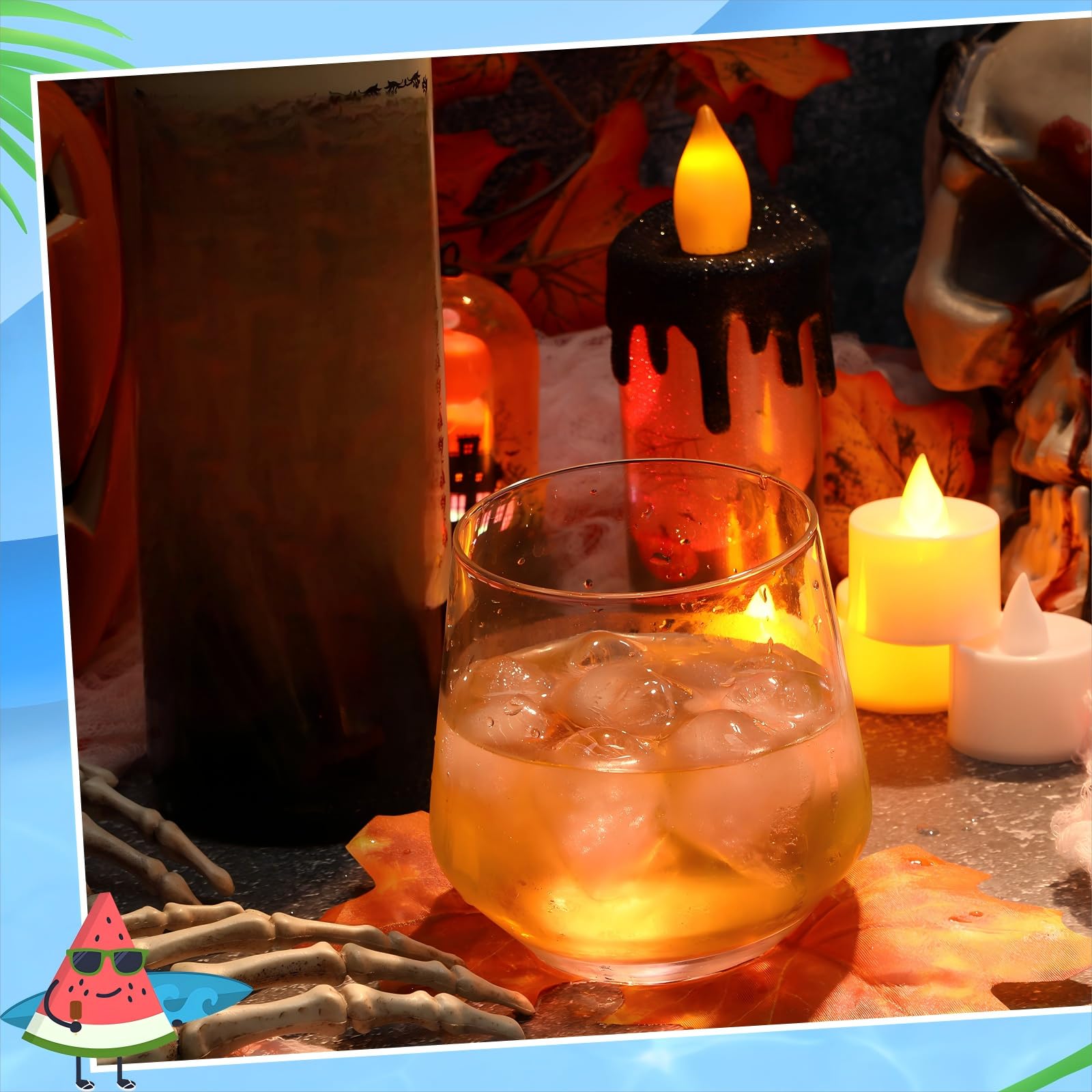 Hoolerry Halloween skull ice tray elevating cocktails and drinks.